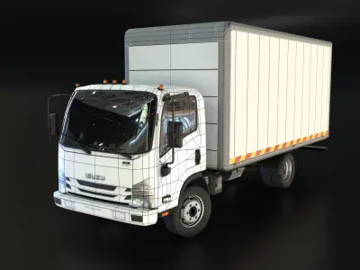 ISUZU NPR 2018 Low-poly 3D model