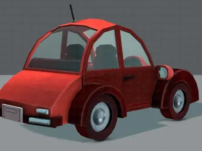 Cartoon Car V02 Low-poly 3D model