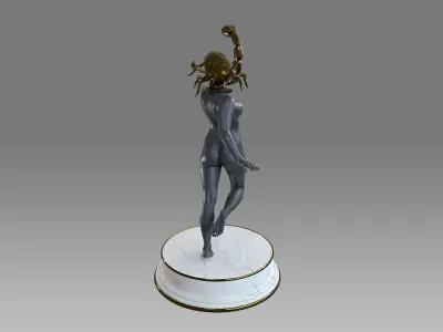 Zodiac Sign Female Scorpio Low-poly 3D model