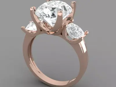 Diamond ring Free 3D model order
