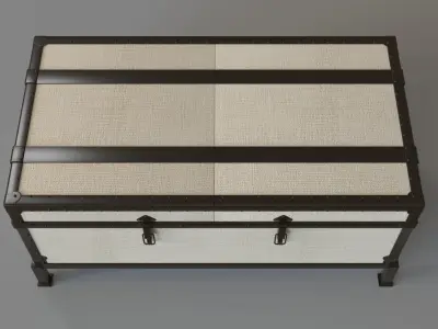 Ludlow Sliding Trunk Coffee Table 3D model