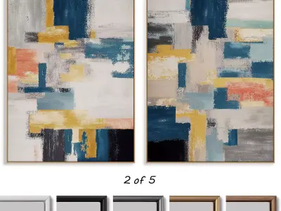 Abstract Painting Frame set 3D model shop