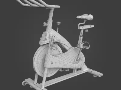 Stationary bicycle-Exercise Equipment-07 Low-poly 3D model