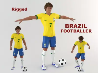 Brazil Footballer 3D model