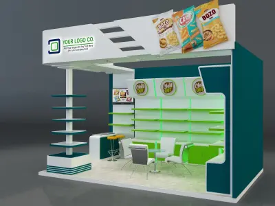Booth Exhibition Stand a622a 3D model