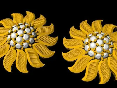 Studs Earrings 3dm file 3D print model