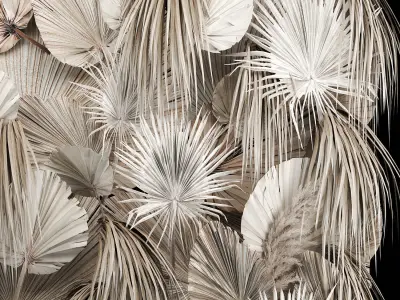 Wedding Arch For Decoration With Dry Palm Leaves 3D model