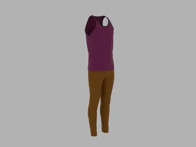 Sport Suit Low-poly 3D model