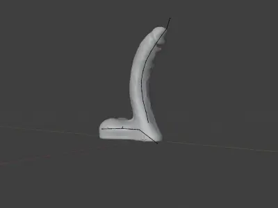 Silicone Penis Rigged Low-poly 3D model