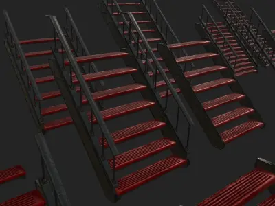 Stairs Pack Low-poly 3D model buy