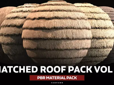 Thatched Roof Material Pack Vol 01 Texture