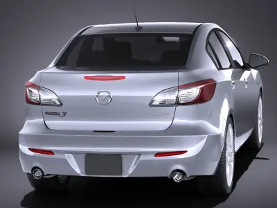 Mazda 3 Sedan 2013 VRAY 3D model