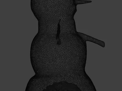 Realistic high quality winter Snowsculpture - Snowman 3D model