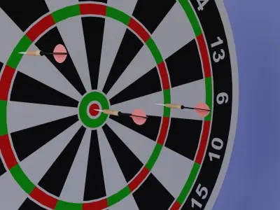 Dart Board  Low-poly 3D model