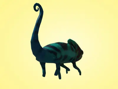 Chameleon Low-poly 3D model