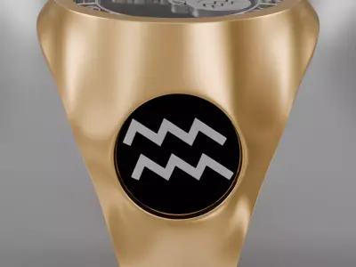 Cutwater zodiak symbol ring 3D model for 3D printing 3D print model