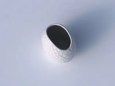 Bowl compressed with organic cells 3D print model