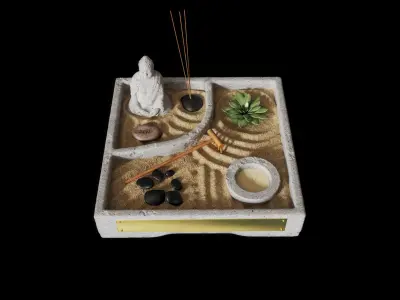 Miniature Zen Garden 3D model