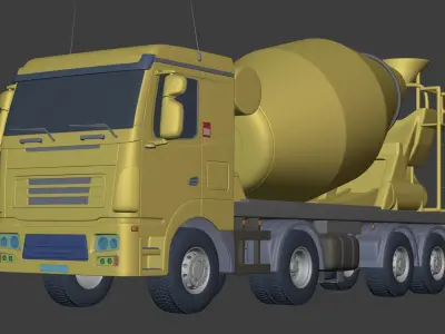 Generic Cement Mixer Truck 3D model