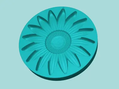 Sunflower 03 - Silicone Mold Maker - Template 3D print model