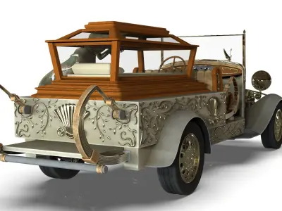 Classic Hearse from the 1930s 3D model