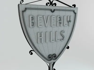 Beverly Hills Sign 3D model