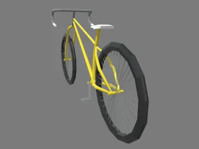 Low Poly Bicycle 02 Low-poly 3D model