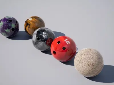 Bowling Ball Low-poly 3D model