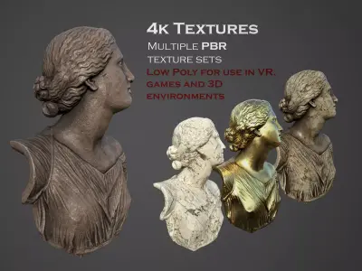 The Bust of The Daughters of Niobe  Low-poly 3D model