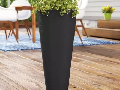 Coro Baumgart Fiberglass Stone Pot Planter Free 3D model