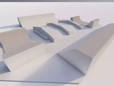 Skatepark-Skate Park PACK 3D model get