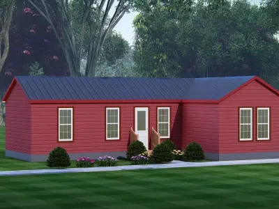 Rustic American Farmhouse Design  Traditional Country House 3D 3D model purchase