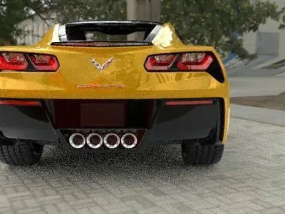 chevrolet corvette c7 stingray Low-poly 3D model