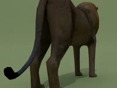 LowPoly Lion Low-poly 3D model