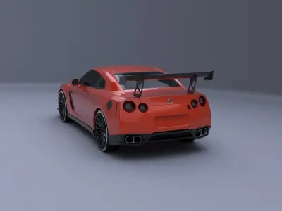 Nissan GTR  SPAC V10   MODIFIED Low-poly 3D model
