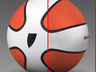 Basketball ball Star bicolor Low-poly 3D model