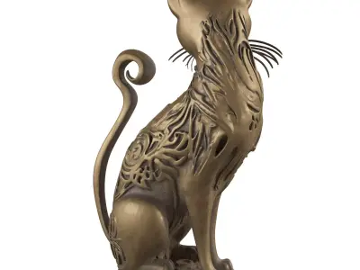 statue cat 1 3D model