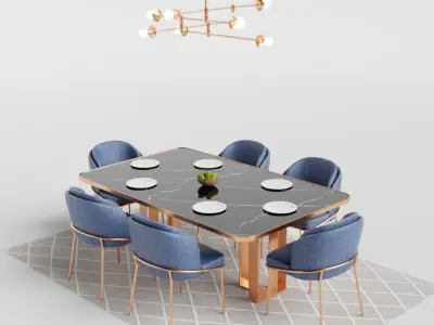 Dining Table Free 3D model get