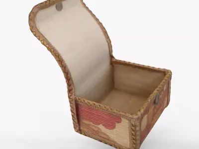 Photorealistic 3D scan of jewelry box Low-poly 3D model purchase