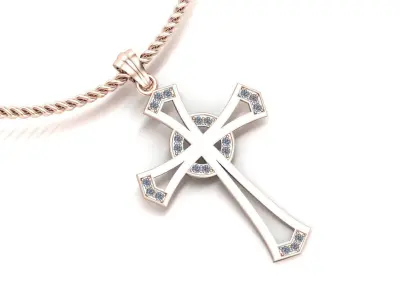 Cross pendant Free 3D print model