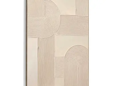 Plaster Two Photo Frame 355 Low-poly 3D model