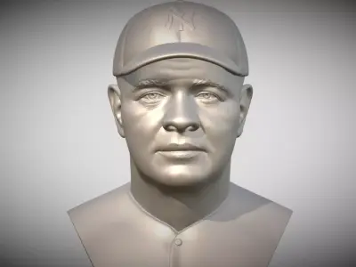 Babe Ruth bust 3D print model