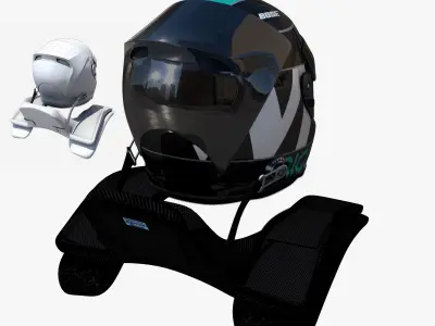 Rosberg Helmet 2016 Low-poly 3D model