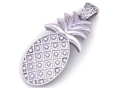 Luxury Pineapple Pendant  3D Printable Jewelry 3D print model