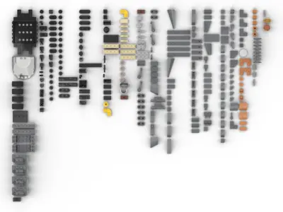 PixelBricks3D - LEGO Pagani Utopia Car 3D print model