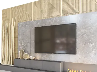 TV Wall 17 3D model