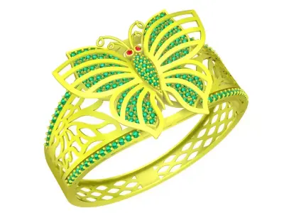 6264 luxury butterfly diamond bangle bracelets 3D print model