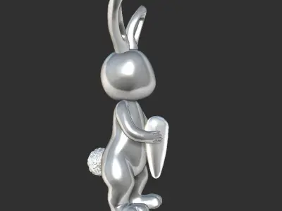 rabbit statue 3D print model