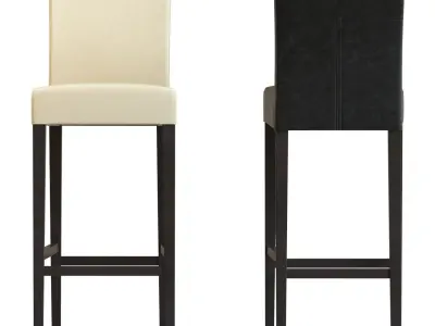 Crate and Barrel - Lowe Leather Bar Stool 3D model