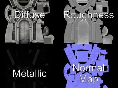 Mystical Archway with Symbols Model Pack Low-poly 3D model